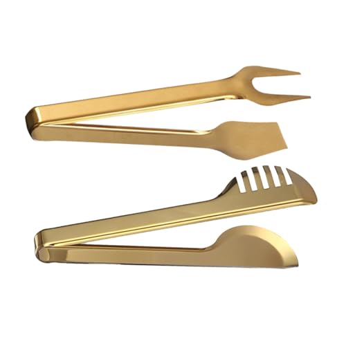 Toyvian 2 Stück Teiliges Japanisches Grillzangen Edelstahl Multifunktionale Lebensmittelklammern für Toaster und Buffet Leicht Hitzebeständig zum Greifen von Snacks Gemüse Obst und von Toyvian
