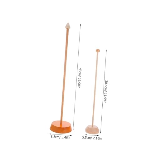 Toyvian 2stücke Fahne Fahnenmast Holzflaggenmast Tischflaggenmast Miniflaggenmastständer Flaggenhalter Flaggenfußständer Flaggenmasthalter Innenbereich Flaggenständer von Toyvian