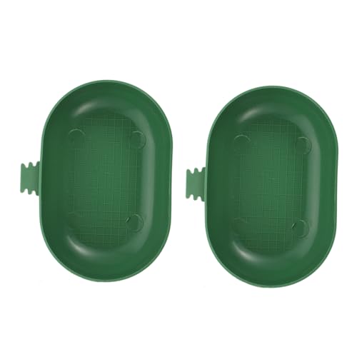 Toyvian 2 Stück Teiliges Vogelbad Kunststoff Waschbecken Grün Multifunktionale Vogel Duschwanne für Kleine Vögel Praktische Badebox zur Reinigung und Hautpflege Leicht und Platzsparend von Toyvian