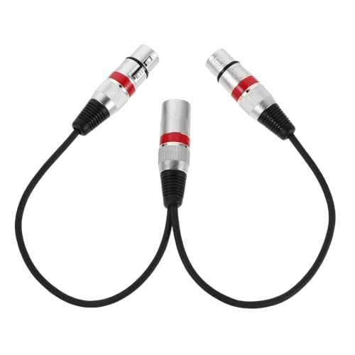 Toyvian 2 Stück Teiliges Xlr Audio Splitter Kabel Professioneller Dual Xlr Stecker Adapter Stabile Signalübertragung Platzsparendes Design für Studio Dj Live Sound Recording Equipment von Toyvian