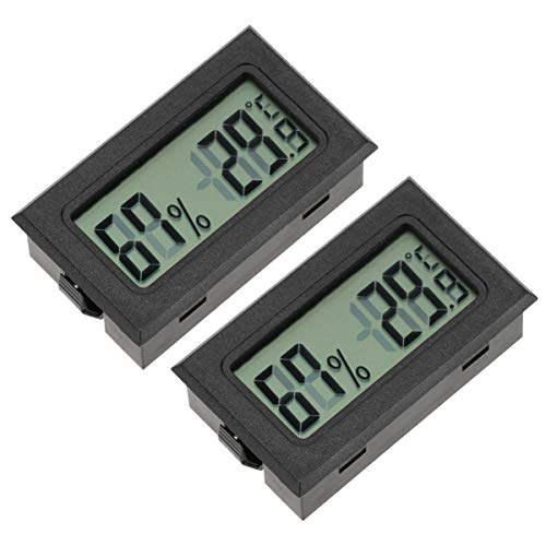 Toyvian 2 Stück Thermometer Hygrometer im Freien Mini Abs Schwarz Toyvian 2 Stück Thermometer Hygrometer im Freien Mini Abs Schwarz von Toyvian