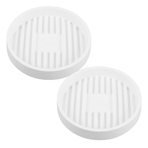 Toyvian 2 Stück Toilettenkolben Matte aus Robustem Kunststoff rutschfeste Halterung und Ablage Vielseitig Einsetzbar für Badezimmer Blumentopf tabletts und Pflanzuntersetzer Weiß Rund von Toyvian