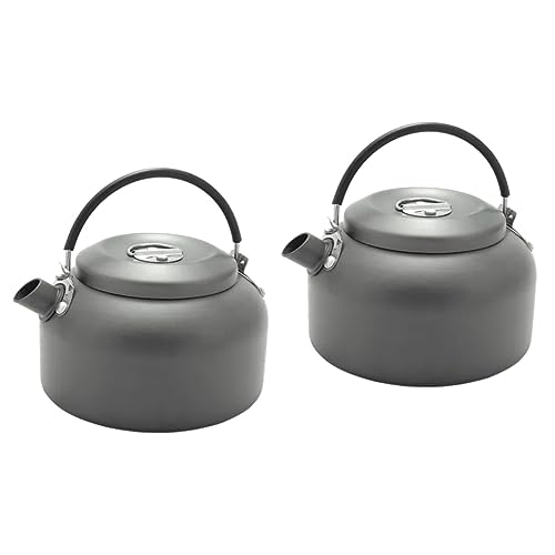 Toyvian 2 Stück Tragbarer Wasserkocher Camping Zubehör Tragbarer Campingkocher Camping Teekessel Tragbarer Reisewasserkocher Kessel Zum Campen Lagerkessel Grau Silikon von Toyvian