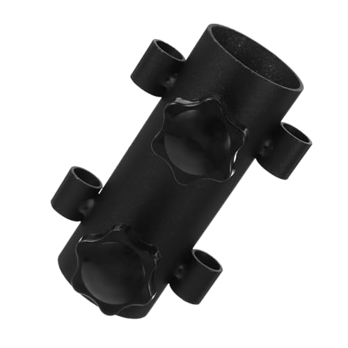 Toyvian 2 Stück Verstellbare Zeltstangenhalter in Schwarz Vielseitige Markisen und Sonnensegelstützen für Camping Garten und Outdoor Höhenverstellbare Tarp Pfostenhalter für Zelt und von Toyvian