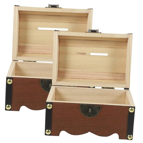 Toyvian 2 Stück Vintage Schatztruhe mit Schloss Kleine Aufbewahrungsbox Spardose Retro Stil Schmuckbehälter Geschenkidee für Frauen und Sicher Transportierbar Toyvian 2 Stück Vintage Schatztruhe mit Schloss Kleine Aufbewahrungsbox Spardose Retro Stil Schmuckbehälter Geschenkidee für Frauen und Sicher Transportierbar von Toyvian