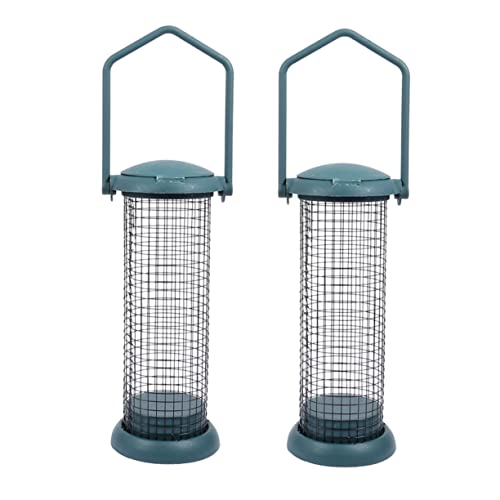 Toyvian 2 Stück Vogelfutterbehälter Für Den Außenbereich Vogelfutterspender Vogelrohr Futterspender Außenbereich Garten Überdachter Futterspender Metall Vogelfutterspender von Toyvian