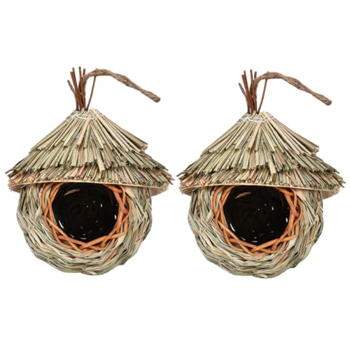 Toyvian 2 Stück Vogelnest aus Stroh hängend vogelhaus Sparrow Bird House handgewebtes Vogelnest Papageienhaus handgewebtes Nest gewebte Strohvogelnester Vogelnisthaus Gras Toyvian 2 Stück Vogelnest aus Stroh hängend vogelhaus Sparrow Bird House handgewebtes Vogelnest Papageienhaus handgewebtes Nest gewebte Strohvogelnester Vogelnisthaus Gras von Toyvian