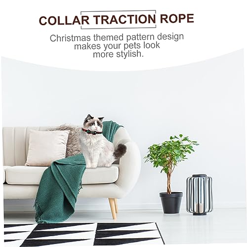 Toyvian 2 Stück Weihnachtliches Hundehalsband und Leine Set Teilig mit Verstellbarem Schneeflocken Strapazierfähiges Material Bequemes Design für Kleine und Mittlere Hunde Festliche von Toyvian
