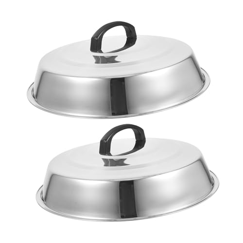 Toyvian 2 Stück Wok Abdeckung Spritzschutz Kochgeschirr Deckel Universelle Edelstahl Grillplatte Lebensmittelabdeckung Käsehaube Grill Dampfgarer Dom Grillplatte Truthahn Brattopf Toyvian 2 Stück Wok Abdeckung Spritzschutz Kochgeschirr Deckel Universelle Edelstahl Grillplatte Lebensmittelabdeckung Käsehaube Grill Dampfgarer Dom Grillplatte Truthahn Brattopf von Toyvian