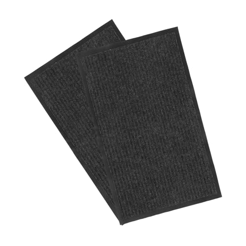 Toyvian 2stücke Fußmatte Für Drinnen Strapazierfähige Matte Mit Streifenmuster rutschfeste Rückseite Wasserabsorbierend Für Eingangsbereich Flur Und Türöffnung von Toyvian