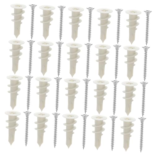 Toyvian 20 Selbstbohrende Trockenbauschrauben Gipskarton Hochleistungs Trockenbaudübel Nylon Eisen Für Gipsbauplatten 15x32mm 20 Stück von Toyvian