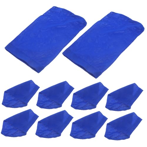 Toyvian 20 Stück Poolfiltersocken für Schwimmbad Pool-Müllhalter oberirdischer Schwimmbecken-Skimmer Poolpumpenkorbeinlage elastischer Filter Skimmer-Socke Polyester Blue von Toyvian