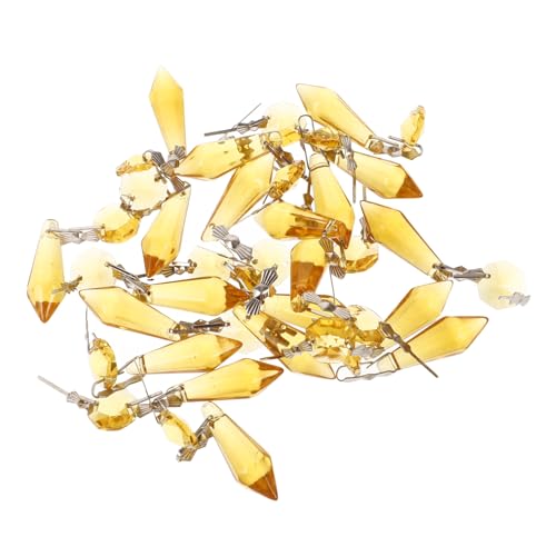 Toyvian 20 Stück achteckiger Perlenanhänger Reiz modern gelbe Kronleuchterkristalle hängende Kristalle für Kronleuchter Perlen Kronleuchter Teile Sonnenfänger-Perlen Yellow von Toyvian