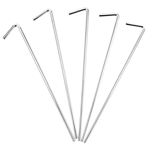 Toyvian 20Stücke Zeltheringe Hochwertigem Robuste Zeltpfähle mit Gebogener Struktur und Windresistent für Camping und Outdoor Aktivitäten Vielseitig Einsetzbar von Toyvian