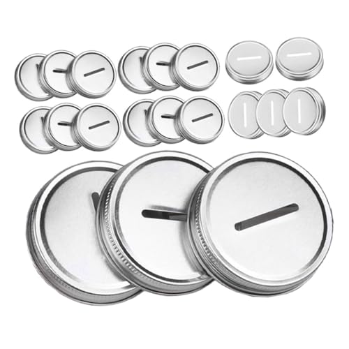 Toyvian 24 Stück Teiliges Münzschlitz Deckel Schlitz für Einmachglas mit Normalem Mund Robustes Piggy Bank Ersatzdeckel Rutschfester Griff Langlebiger Sparglasverschluss Toyvian 24 Stück Teiliges Münzschlitz Deckel Schlitz für Einmachglas mit Normalem Mund Robustes Piggy Bank Ersatzdeckel Rutschfester Griff Langlebiger Sparglasverschluss von Toyvian