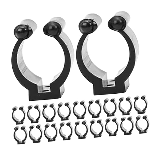 Toyvian 24 Stück Teiliges Snooker Queue Halter aus Robustem Kunststoff Wandmontierte Pool queue Clips zur Sicheren Aufbewahrung von Billard Angelruten Einfache Montage Platzsparend für von Toyvian