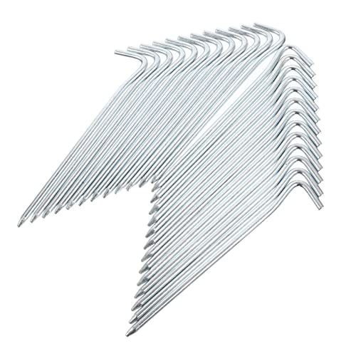 Toyvian 25 Stück Heringe Camping klein im Freien Unterstützung groß schwer Gartenpfähle aus Metall gemahlene Metallpfähle Zeltspikes Metall Zeltstangen Galvanisiertes Eisen von Toyvian