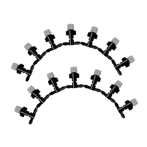 Toyvian 25 Stück Zerstäuberdüse groß sprühen tropft Sprinkler Cool gartenbewässerungssystem sprühkopf Verstellbare Sprühköpfe Wasservernebelungsdüsen-T-Stücke Nebeldüsen Tropfer pp Grey von Toyvian