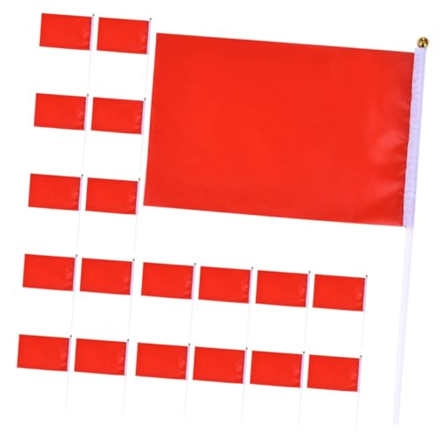 Toyvian 25stücke Einfache Blanko-flaggen Kleine Handgehaltene Flaggen Stäben Partydekorationen Für Paraden Eröffnungen Kindergeburtstage Events Feiern von Toyvian