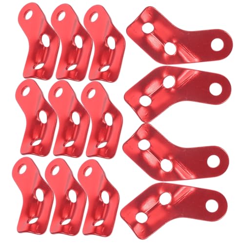 Toyvian 26 Stück Zeltkursschnalle Camping Abspannleinen Mit Spannern Zeltkrawatten Kabel Seilspanner Plane Wiederverwendbare Zeltbefestigungen Rot Aluminiumlegierung von Toyvian