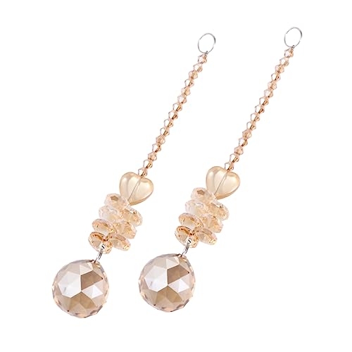 Toyvian 2Stücke Hängende Prismen Kugeln für Fensterdekoration Chakra Suncatcher für Kronleuchter Hochzeitsdeko und Feng Shui Funkelnde Lichtbrechung von Toyvian