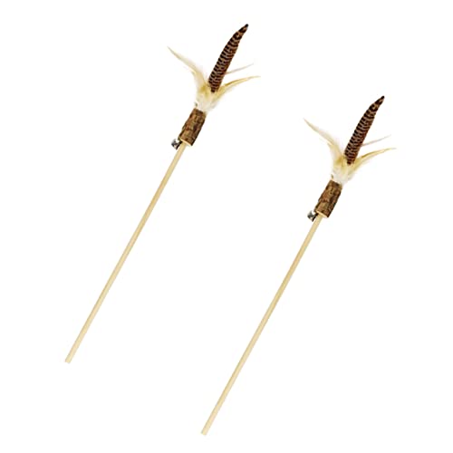 Toyvian 2Stücke Interaktive Katzen Teaser Sticks aus Holz Katzenspielzeug Aktivität und Jagdinstinkte für Haustierbesitzer und Katzenliebhaber Toyvian 2Stücke Interaktive Katzen Teaser Sticks aus Holz Katzenspielzeug Aktivität und Jagdinstinkte für Haustierbesitzer und Katzenliebhaber von Toyvian