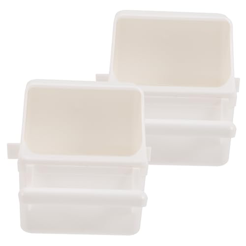 Toyvian 2Stücke Papageienkäfig Futterschale Multifunktionale Vogelfutterschale für Wasser und Futter Hängend Wiederverwendbar für Tauben Papageien und Andere von Toyvian