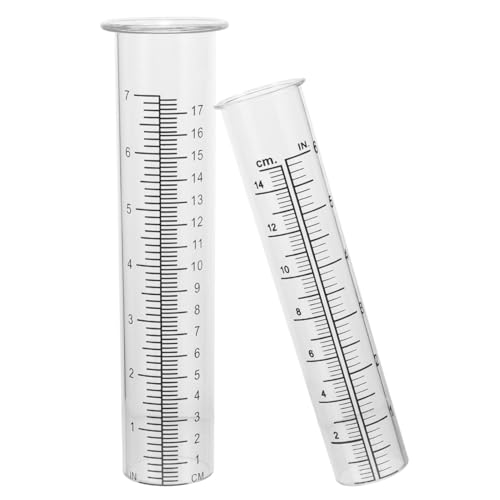 Toyvian 2Stücke Teiliges Regenmesser Transparentes Regenmessrohr Wiederverwendbare Niederschlagsmesser für Garten und Terrasse Praktische Regenmesser Toyvian 2Stücke Teiliges Regenmesser Transparentes Regenmessrohr Wiederverwendbare Niederschlagsmesser für Garten und Terrasse Praktische Regenmesser von Toyvian