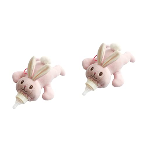 Toyvian PlüSch Tier BabyflaschenhüLle 2st Flaschenabdeckung Nuckelflasche Flaschenhalter Cartoon Hase BabyflaschenhüLle Warmhaltende Flaschenhalter FüR Babys von Toyvian