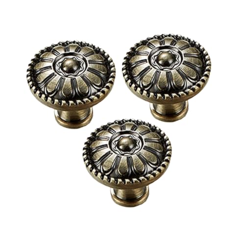 Toyvian 3 STÜCKE Teiliges Holz Möbelknöpfe Pilzform Schrankgriff Rund Antikbronze Robuste Schubladengriffe für Küchenschränke Kommoden und Kleiderschränke Stilvolle Vintage Möbelbeschläge von Toyvian