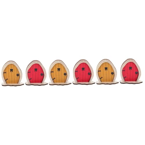Toyvian 3 Sätze Gartendekoration Ornamente Fee Party Tür Für Baum Märchentüren Für Gärten Miniatur-handwerkstür Holz 2 Stücke * 3 von Toyvian