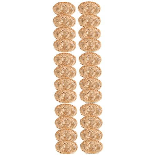 Toyvian 3 Sätze Mini-Strohhut Strohhüte Groß Puppe Mini-strickmützen Aus Strohimitat Mini-strohstrickmützen Mini-strohhüte Zum Basteln Strohkappen Miniaturhüte Mini-hüte 8 Stück * 3 von Toyvian