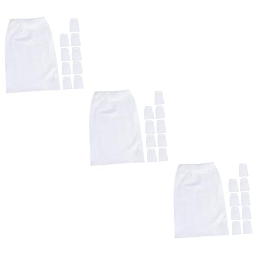 Toyvian 3 Sätze Schwimmbadfilter Pool-skimmerbeutel Filterkörbe Filtersocke Tasche Socken Mit Abdeckung Poolzubehör Korb Bußgeld Reiniger Sieb Wanne Weiß Nylon 10 Stück * 3 von Toyvian