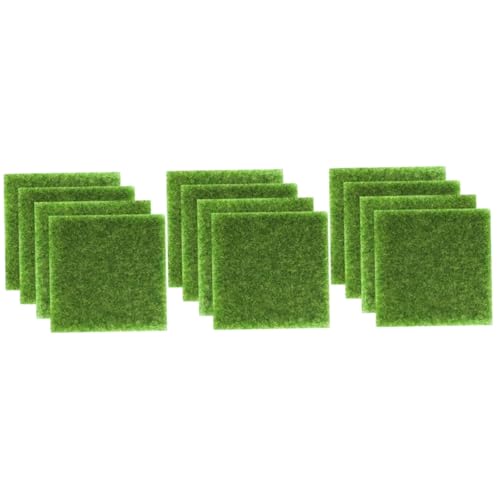 Toyvian 3 Sätze Simulierte Rasendekoration Gefälschte Kunstrasen Teppiche Flicken Für Den Außenbereich Kunstrasen Für Den Balkon Kunstrasenpflanze Synthetischer 4 Stück * 3 von Toyvian