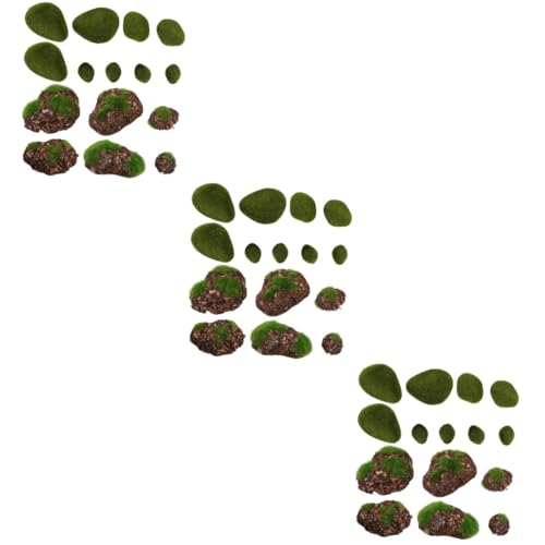 Toyvian 3 Sätze Simulierter Moosstein Steine Künstlich Moos Für Simulierter Moosiger Stein Wasser- Moosiges Ornament Dekorativer Moosiger Stein Schaum Green 14 Stücke * 3 von Toyvian