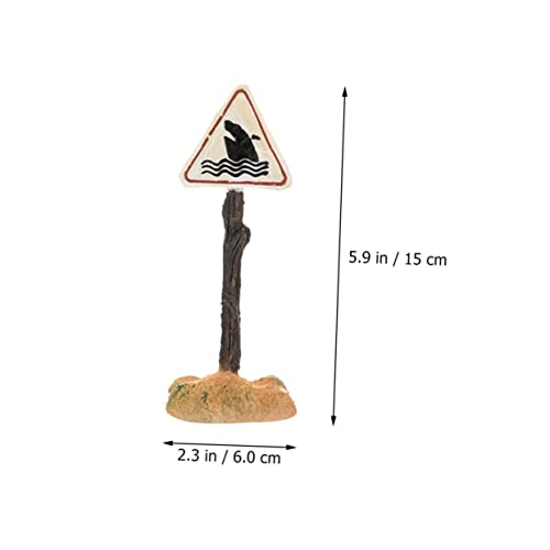 Toyvian 3 Stück Aquarium Dekoration Resin Warnschild für Fischbecken Dekoratives Aquarien Landschaftsornament Verschleißfest und Wasserbeständig Einzigartiges Fischtank Zubehör von Toyvian