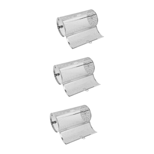 Toyvian 3 Stück Backblech Backkäfig Wiederverwendbarer Netzkorb Bräter Für Fleischkäfig Rack Grillofen Grillkäfig Grillkäfighalter Silber Edelstahl von Toyvian