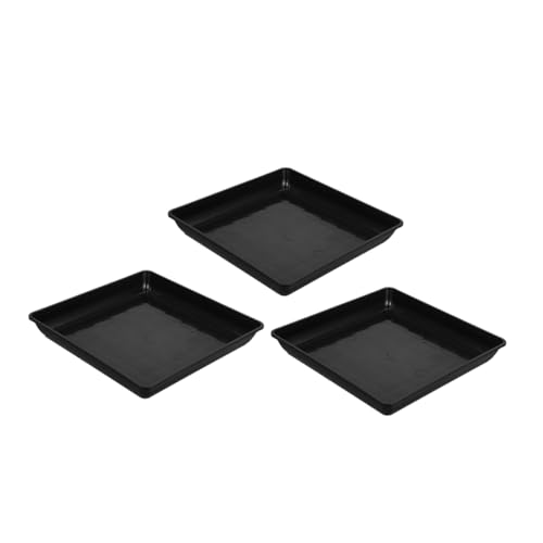 Toyvian 3 Stück Blumentopf Tablett schwer mit Untersetzer für Gartentöpfe Untertassen Untersetzer für Pflanzen groß Pflanzgefäß Rechteck Tablett Tropfschale für Blumentöpfe pp Schwarz Toyvian 3 Stück Blumentopf Tablett schwer mit Untersetzer für Gartentöpfe Untertassen Untersetzer für Pflanzen groß Pflanzgefäß Rechteck Tablett Tropfschale für Blumentöpfe pp Schwarz von Toyvian