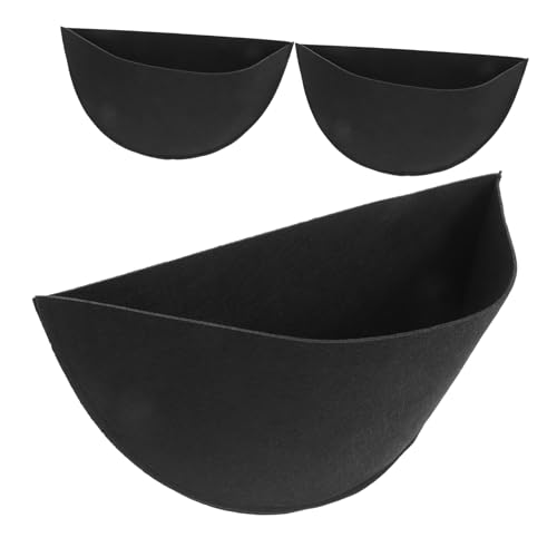 Toyvian 3 Stück Blumentopfeinlage Blumenkorb Filz Liner Futter Für Blumentöpfe Filzmatte Für Blumentopf Blumentopfkorbauskleidung Hängekörbe Aus Filz Pflanzer Liner Black Gefühlt von Toyvian