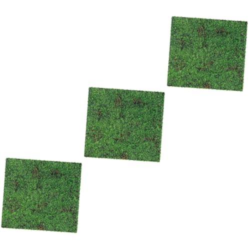 Toyvian 3 Stück Künstlicher Moosrasen Realistische Grasmatte für Garten Dekoration Pflegeleicht und Langlebig für Terrarien und DIY Projekte von Toyvian