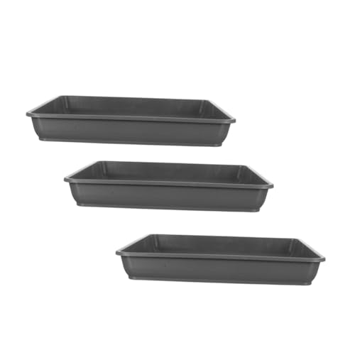 Toyvian 3 Stück Quadratische Blumentopf Untersetzer Kunststoff Wassertropf Behälter für Pflanzen Drainage und Tropfwannen für und Außenbereich für Sukkulenten und Bonsai von Toyvian