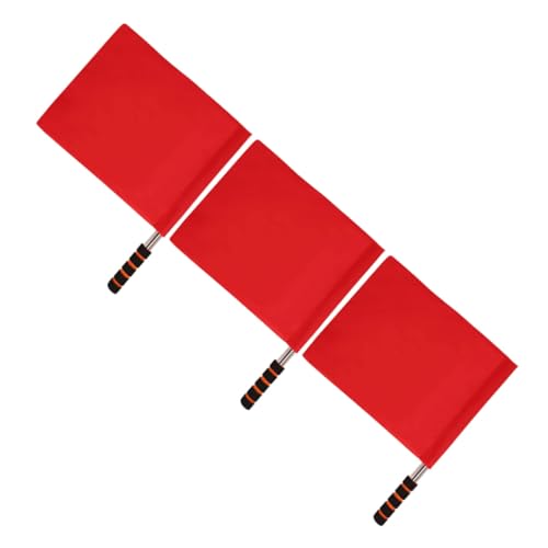 Toyvian 3 Stück Schiedsrichter Signalflaggen Rot Warnflaggen mit Rutschfestem Griff für Fußball Basketball Sport Wettkampf und Training Toyvian 3 Stück Schiedsrichter Signalflaggen Rot Warnflaggen mit Rutschfestem Griff für Fußball Basketball Sport Wettkampf und Training von Toyvian