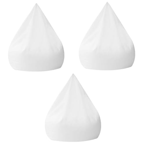 Toyvian 3 Stück Sofabezug Liner innere Plüsch Schaum Sitzsack-Sofa Couch Ersatz Stoff-Lazy-Sofa-Innenbezug Sitzsack-Innenbezug ohne Füllung von Sitzsäcken Weiß von Toyvian