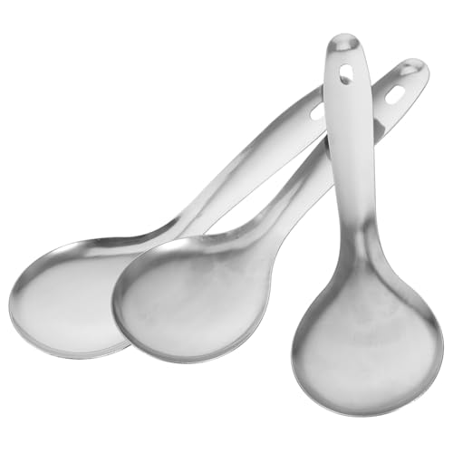 Toyvian 3 Stück Teiliges Edelstahl Reislöffel Verdickt Leicht zu Reinigen Glatte Kanten Rutschfest Praktisches Küchenutensil für Haushalt Picknick und Tägliche Verwendung Toyvian 3 Stück Teiliges Edelstahl Reislöffel Verdickt Leicht zu Reinigen Glatte Kanten Rutschfest Praktisches Küchenutensil für Haushalt Picknick und Tägliche Verwendung von Toyvian