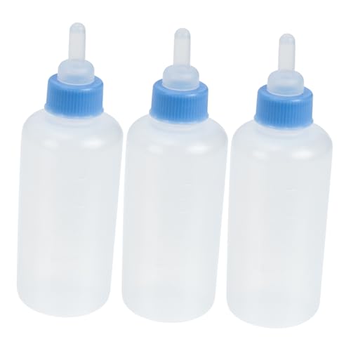 Toyvian 3 Stück Teiliges Katzenmilchflaschen aus Hochwertigem Kunststoff für Welpen und Kätzchen zur Futterkontrolle Langlebig und Einfach zu Verwenden Geeignet für Neugeborene Haustiere von Toyvian