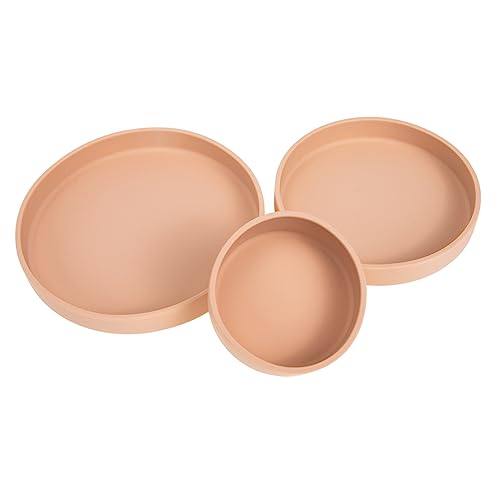 Toyvian 3 Stück Teiliges Kinderteller für Kleinkindernahrung Rutschfest Mikrowellengeeignet für Selbstständiges Essen Farbton Geschirrspülerfest von Toyvian