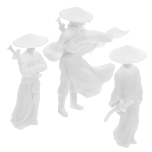 Toyvian 3 Stück Teiliges Miniaturfiguren Kampfkunst Deko Zen Sandtisch Layout und Märchengärten Antike Chinesische Krieger Accessoires FüR BüCherregal Und Sammler von Toyvian