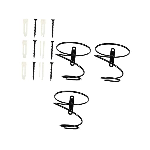 Toyvian 3 Stück Wand weinregal aus Hochwertigem Schmiedeeisen Spiralförmiger Flaschenhalter zur Platzsparenden Wandmontage Rostfrei für Küche Bar und Restaurant von Toyvian