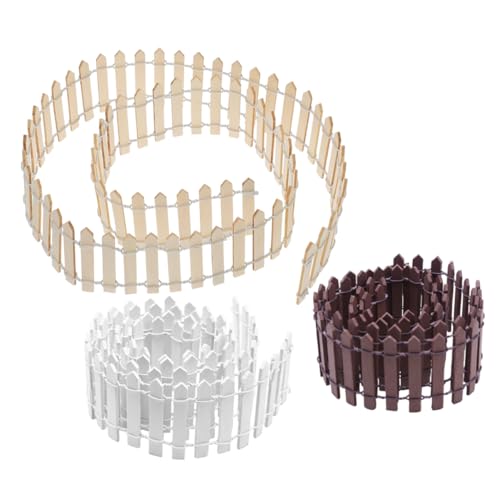 Toyvian 3 Stück Zaun Dekorationsaccessoire für Märchengärten Puppenhäuser und DIY Projekte Weiß Braun und Naturholz Toyvian 3 Stück Zaun Dekorationsaccessoire für Märchengärten Puppenhäuser und DIY Projekte Weiß Braun und Naturholz von Toyvian