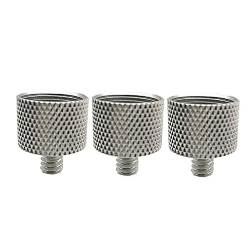 Toyvian 3 Stücke Mikrofonstativ 58 auf 14 Adapterschraube Adaptermutter für Mikrofonständer Mikrofon-Schraubadapter Adapterschraube für Mikrofonständer 5/8 bis 1/4 Silver von Toyvian